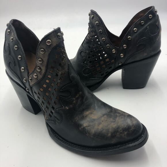 Circle G by Corral Womens Cut Out & Studs Round Toe Ankle Booties Size 8.5 M - Picture 8 of 9